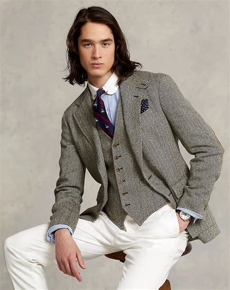 The Rl67 Linen Blend Herringbone Jacket Ralph Lauren