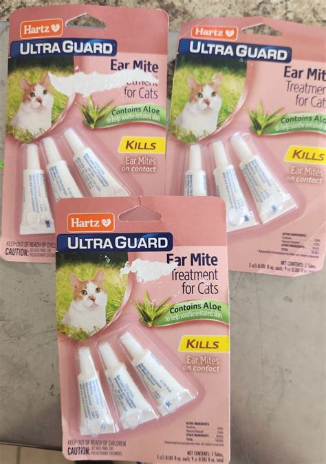 Lot Of 3 Hartz Ultraguard Ear Mite Treatment For Cats Ebay