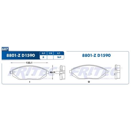 Juego De Balatas Delanteras Semimetalicas Fritec Para Spark Beat