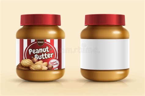 Peanut Butter Spread Mockup Stock Vector Illustration Of Retail