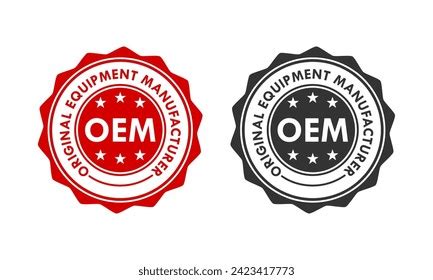 Oem Original Equipment Manufacturer Design Template Stock Vector