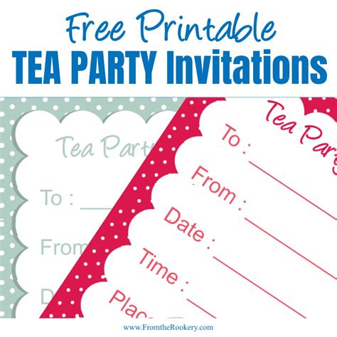 Free Printable Tea Party Invitations