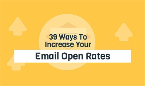 Email Marketing 39 Ways To Increase Your Open Rates Email Open Rate