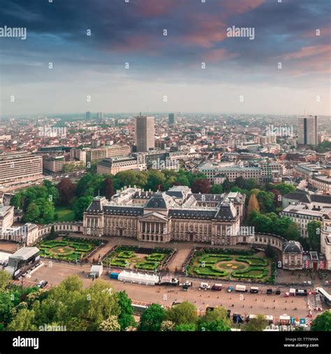 Aerial View Of The Royal Palace Brussels Belgium Stock Photo Alamy