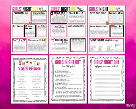 Girls Night Games Printable 17 Ladies Night Out Games - Etsy