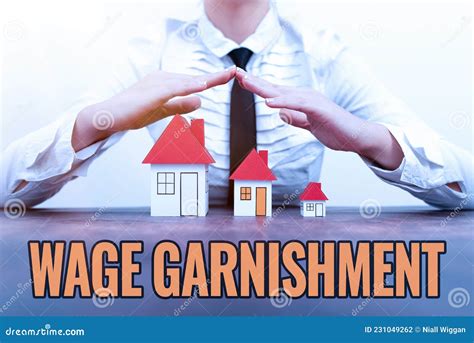 Text Caption Presenting Wage Garnishment Business Concept Deducting