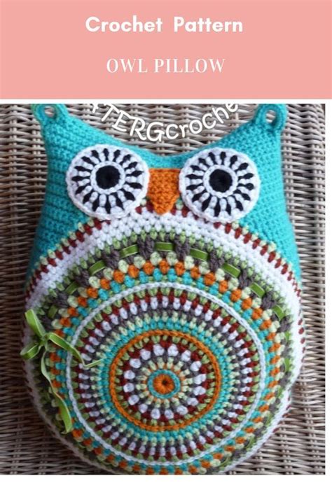 Crochet Pattern Owl Cushion Crochet Patterns Crochet Cushion Cover