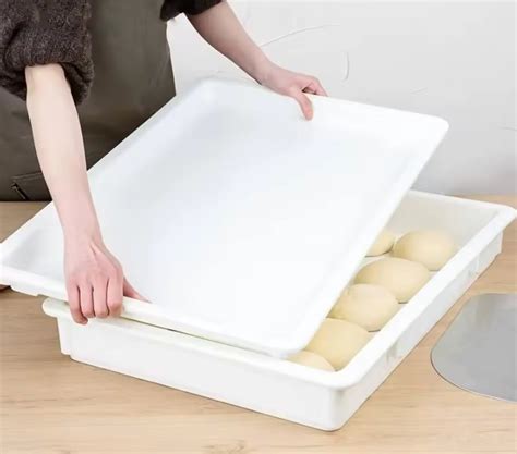 Large Plastic Pizza Dough Box Food Grade Bakery Storage Container