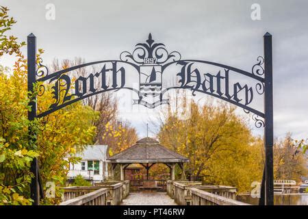 Village of North Hatley Eastern Townships Quebec canada Stock Photo - Alamy