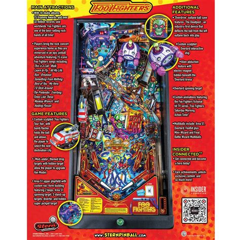 Foo Fighters Premium Pinball Machine New In Box For Sale Billiards