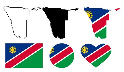 namibia map flag icon set 7886179 Vector Art at Vecteezy