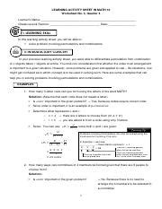 G10 Q3 LAS 3 Pdf LEARNING ACTIVITY SHEET IN MATH 10 Worksheet No 3