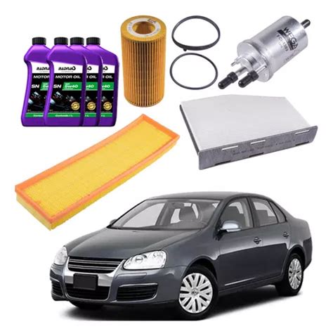 Kit Filtros Ar Oleo Ac Combust Oleo 5w40 Vw Jetta 2 5 2008