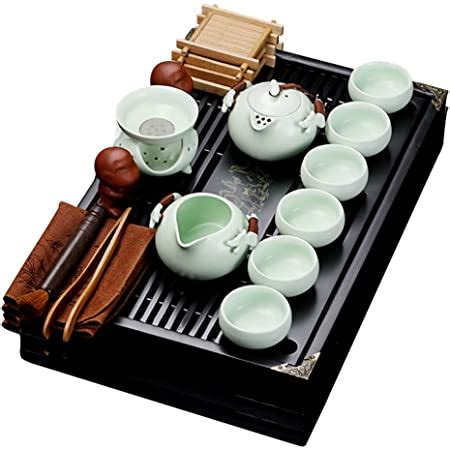 Buy Fanquare Chinese Ceramic Kung Fu Tea Set With Tea Tray And Small