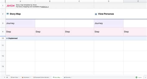 User Story Mapping Template Excel