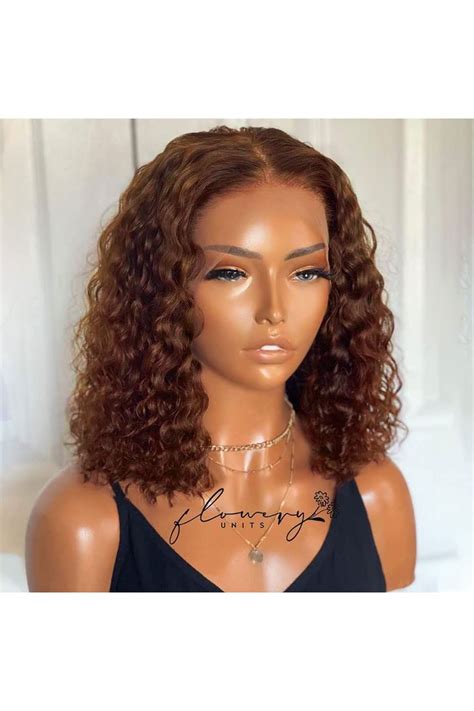 Chocolate Brown 13x6 Lace Front Wigs Human Hair Curly Lace Frontal Wig