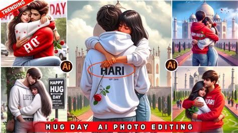 Hug Day Ai Photo Editinghappy Hug Day Ai Video Editingvalentine Week