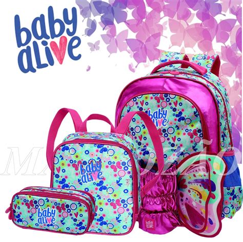 Kit Baby Alive Butterfly Mochila M B Lancheira Estojo Mercado