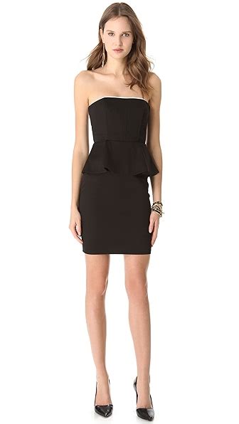 Alice Olivia Lina Peplum Strapless Dress Shopbop