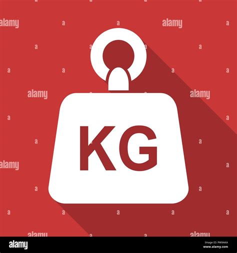 Flat Design Weight Kg Kilogram Vector Icon Stock Vector Image And Art Alamy