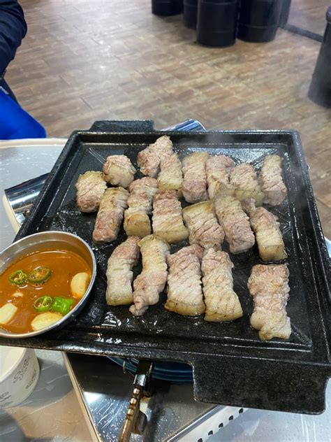 목동역 고기집 연탄불에 초벌된 오겹살 제주연탄구이 후기 네이버 블로그