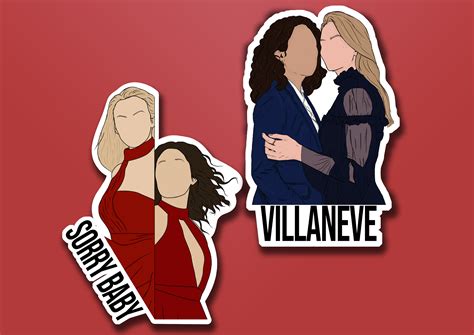 Eve And Villanelle Killing Eve Stickers 2 Pack High Quality Gloss