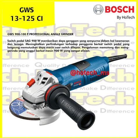 BOSCH Small Angle Grinder GWS 13 125 CI Gerinda Tangan 5 Bosch GWS