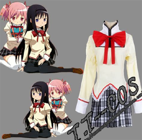 Japanese-Anime-Puella-Magi-Madoka-Magica-Kaname-Madoka-Akemi-Homura-School-Uniform-Cosplay ...