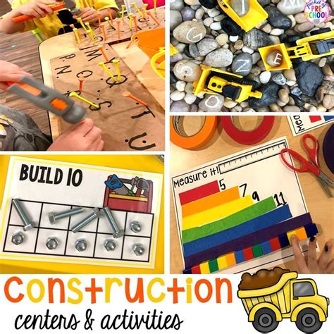 Construction Themed Activities And Centers For Little Learners Pocket