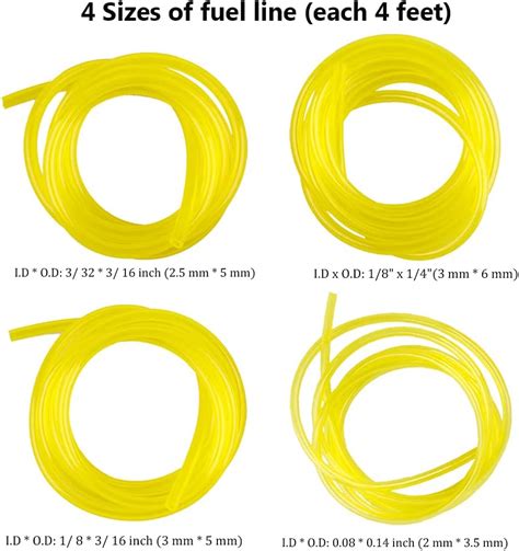 Huswell Size Feet Long Cycle Carburetor Fuel Line Gas Hose Tube