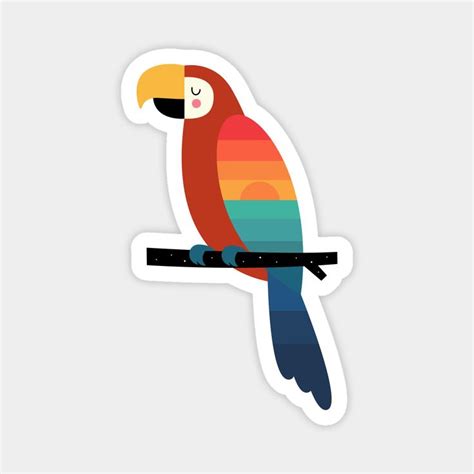 Sunset Parrot By Andywestface Sunset Vinyl Decal Stickers Custom