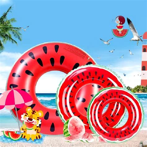 Watermelon Swimming Ring Floater Inflatable Beach Pool Salbabida For Kids Adults Outdoor Outing ...