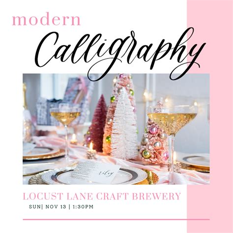 Modern Calligraphy For Beginners At Locust Lane Craft Brewery Sip