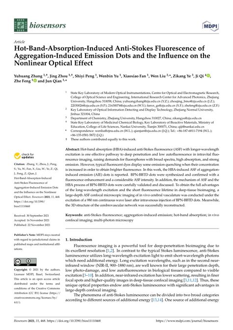 PDF Hot Band Absorption Induced Anti Stokes Fluorescence Of