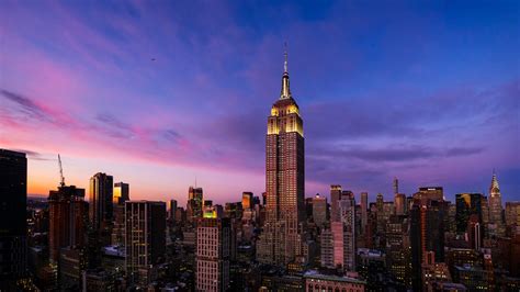 Empire State Building Wallpaper 4k Night New York City