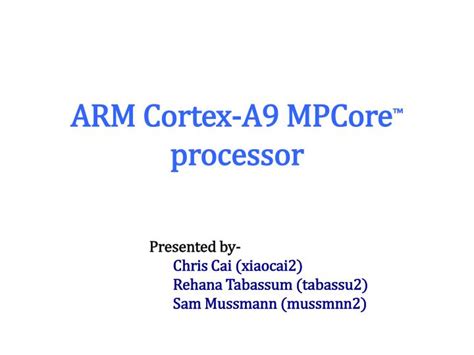 PPT - ARM Cortex-A9 MPCore ™ processor PowerPoint Presentation, free ...