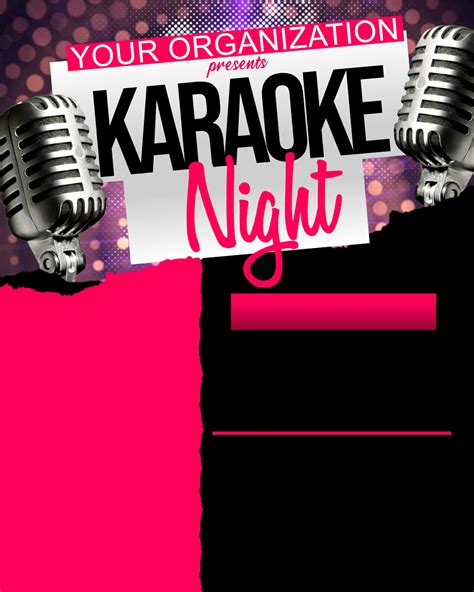 Karaoke Flyer Editable Event Flyer Póster Descarga Etsy