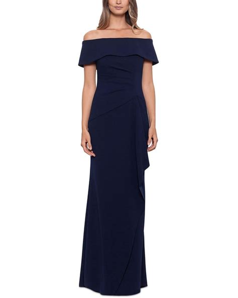 Xscape Gown Ruched Evening Dress In Blue Lyst