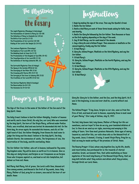 Rosary Pamphlet Fold 10 Free Pdf Printables Printablee