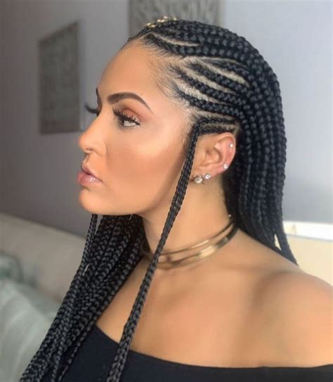 55 Latest Fulani Box Braids Ideas Thrivenaija Canerow Hairstyles