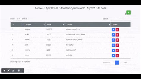 Laravel 8 Crud With Datatable Using Ajax Example Mywebtuts Gambaran