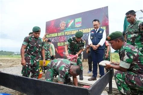 Pangkostrad Letakkan Batu Pertama Pembangunan Batalyon Intai Tempur