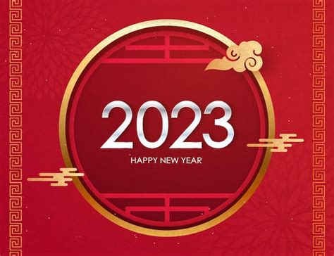 Premium Vector 2023 Happy New Year Number Text Effect With Chinese