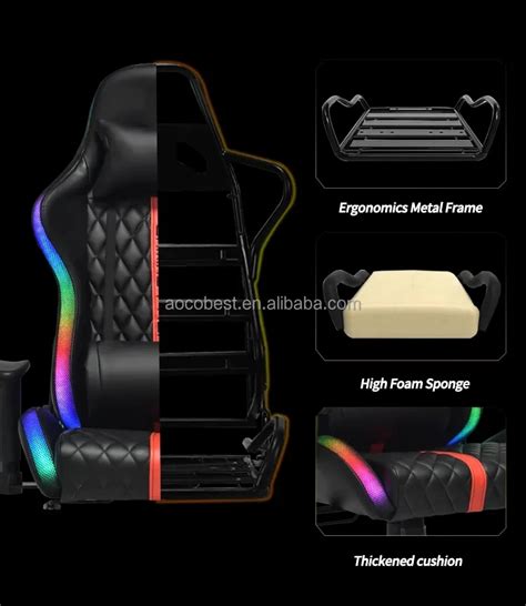 Racing Gamer Oyuncu Koltugu Gaming Chair Rgb Free Sample Reclining