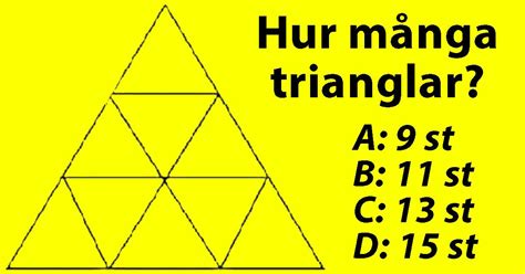 Väldigt få klarar utmaningen Hitta alla trianglar i bilden