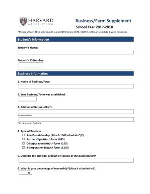 Fillable Online Hms Harvard Business Farm Supplement Hms Hms