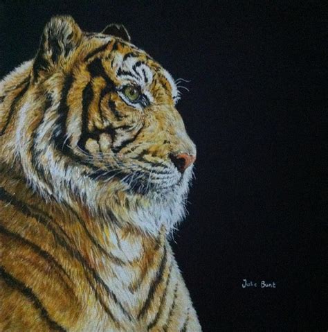 Tiger portrait Painting by Pet Portraits by Julie Bunt | Fine Art America