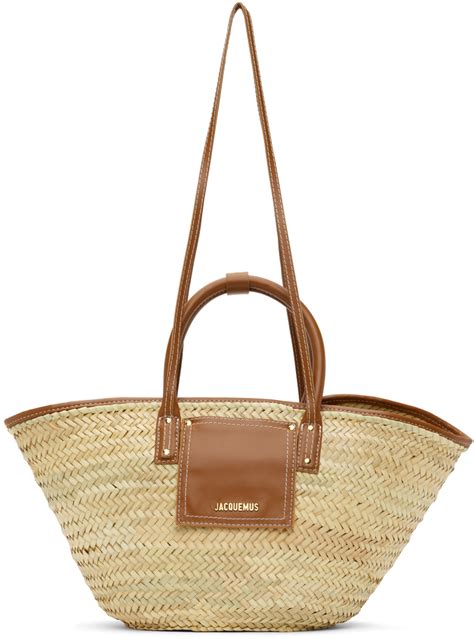 Jacquemus Beige Brown Le Raphia Le Panier Soli Tote Jacquemus