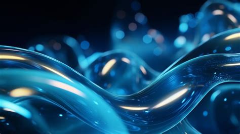 Premium Photo Futuristic Backdrop Of Blue Abstract Molecular Motion