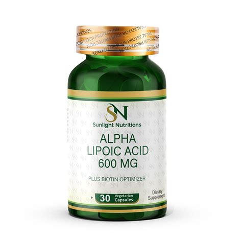 Alpha Lipoic Acid 600 Mg 30 Quick Release Capsules